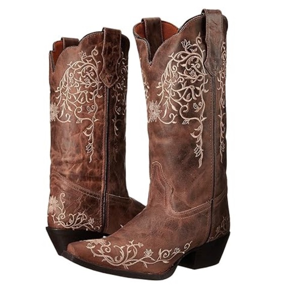 Laredo brown embroidered snip toe cowboy boots ladies size 6.5 NWT - Picture 10 of 10